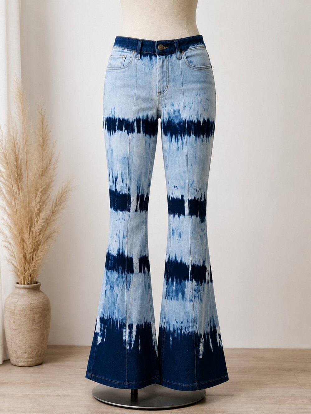 Hippie Jeans Wide Leg Tie-Dye Flared NWT 8